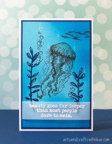 Visible Image - Stempelset A6 "Dare To Swim" Clear Stamps