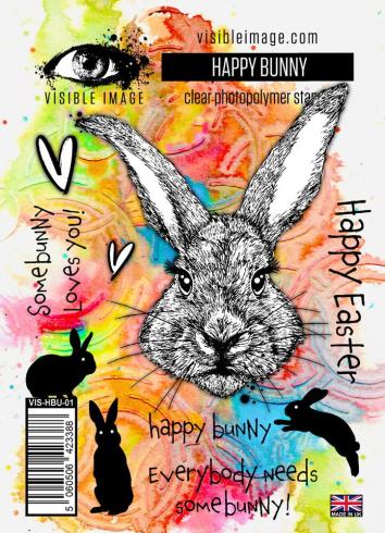 Visible Image - Stempelset A6 "Happy Bunny" Clear Stamps