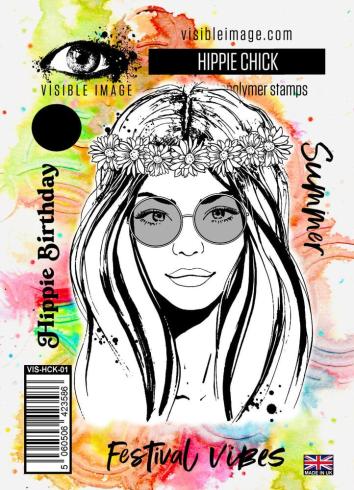 Visible Image - Stempelset A6 "Hippie Chick" Clear Stamps