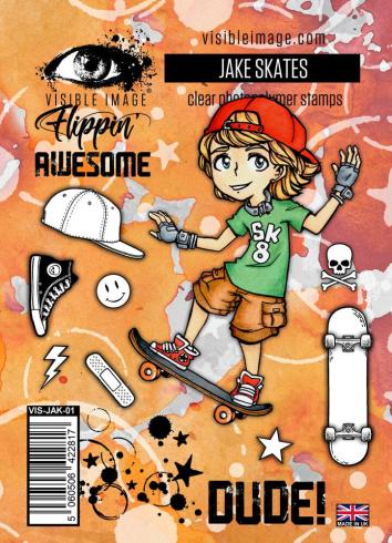 Visible Image - Stempelset A6 "Jake Skates" Clear Stamps