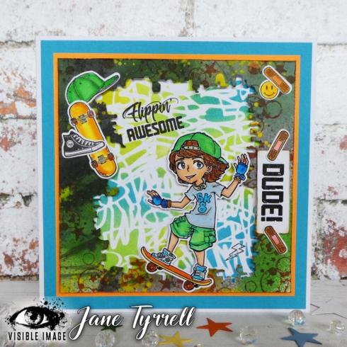 Visible Image - Stempelset A6 "Jake Skates" Clear Stamps