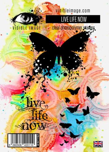 Visible Image - Stempelset A6 "Live Life Now" Clear Stamps