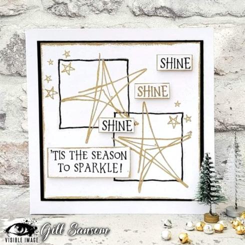 Visible Image - Stempelset A6 "Sketched Stars" Clear Stamps