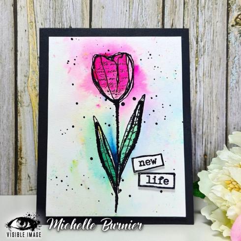 Visible Image - Stempelset A6 "Sketched Tulips" Clear Stamps