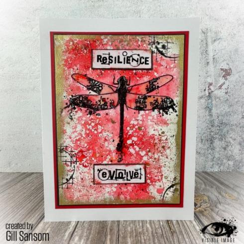 Visible Image - Stempelset A5 "Dragonfly Reflection" Clear Stamps