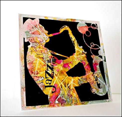 Visible Image - Schablone 6x6 Inch "Sax It Up" Stencil