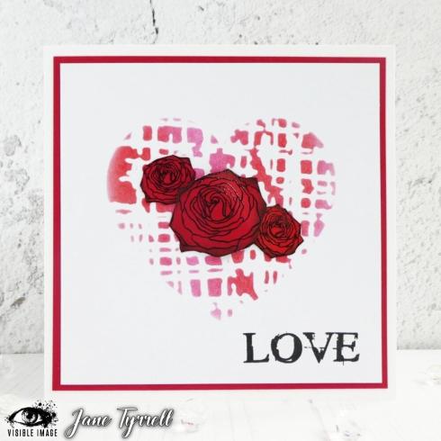 Visible Image - Schablone 4x4 Inch "Mesh Heart" Stencil