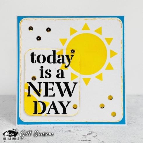 Visible Image - Schablone 4x4 Inch "New Day" Stencil