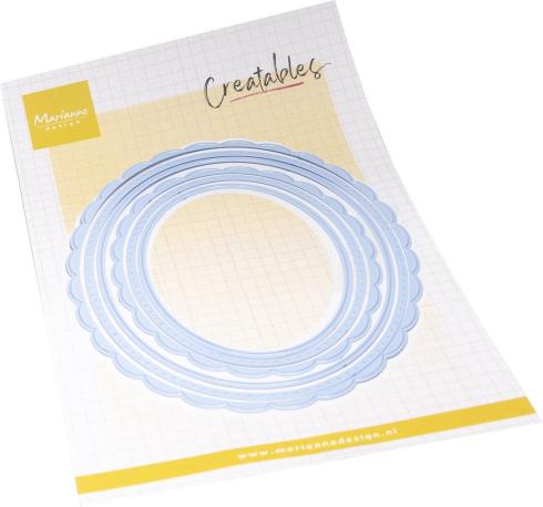 Marianne Design - Präge- und Stanzschablone "Scalloped Oval" Creatables Dies