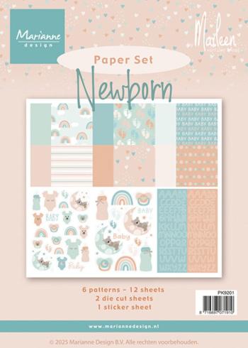 Marianne Design - Designpapier "New Born" Paper Pad A5 - 12 Bogen 