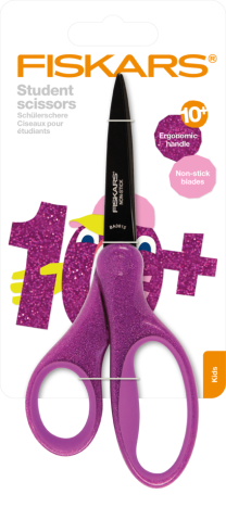 Fiskars - Kinderschere "Glitter Purple" Student Scissors 18cm