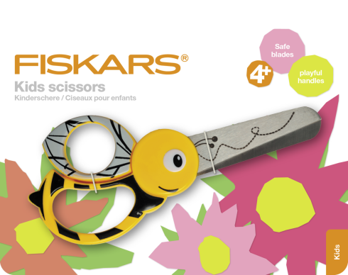 Fiskars - Kinderschere "Animal Bee" Kids Scissors 13cm