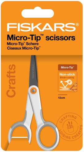 Fiskars - Softgrip Schere - Micro-Tip Scissors 13cm