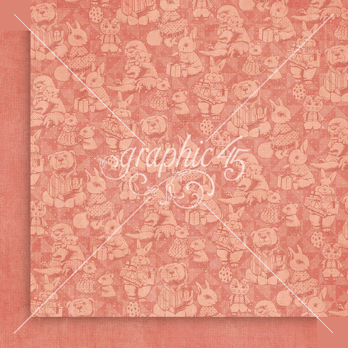 Graphic 45 - Designpapier "Hip Hip Hooray" Patterns & Solid Pad 12x12 Inch - 16 Bogen