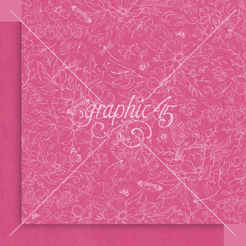 Graphic 45 - Designpapier "Spring is in the Air" Patterns & Solid Pad 12x12 Inch - 16 Bogen