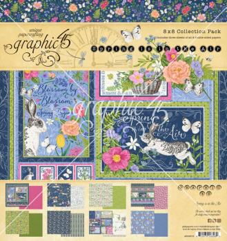 Graphic 45 - Designpapier "Spring is in the Air" Collection Pack 8x8 Inch - 8 Bogen