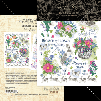 Graphic 45 - Transfer Aufkleber "Spring is in the Air" Rub-On