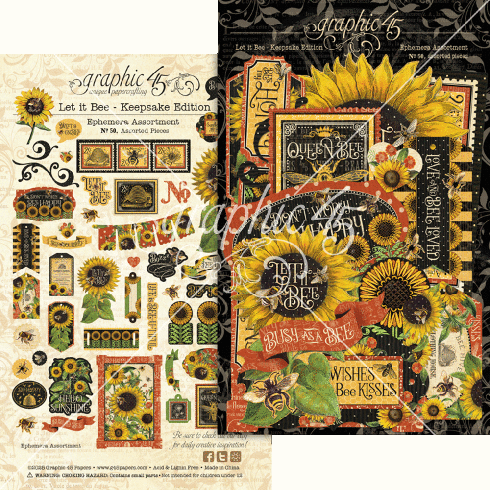 Graphic 45 - Designpapier "Let it Bee Keepsake "  Deluxe Collectors Edition 12x12 Inch - 22 Bogen