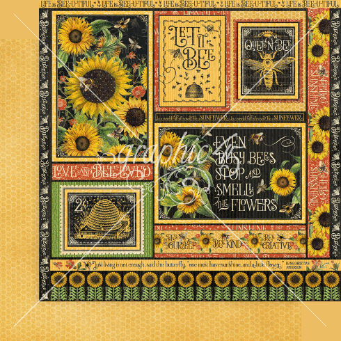 Graphic 45 - Designpapier "Let it Bee Keepsake Kit"  Deluxe Collectors Edition 12x12 Inch - 22 Bogen