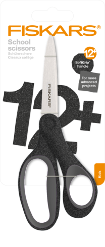 Fiskars - Schulschere "Glitter Black" School Scissors 18cm