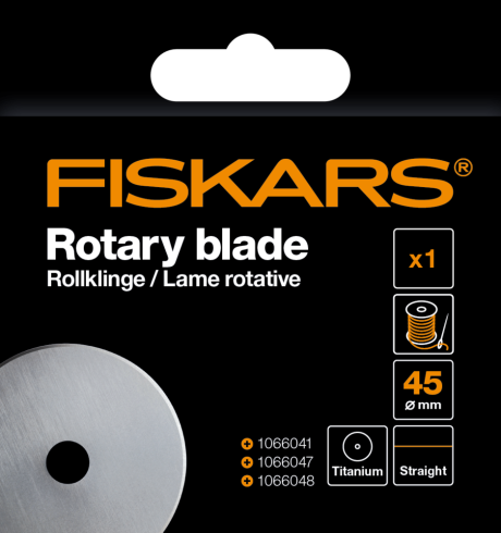 Fiskars - Ersatzklinge Rotationsschneider "Titanium Straight" Rotary Blade Ø4,5cm 