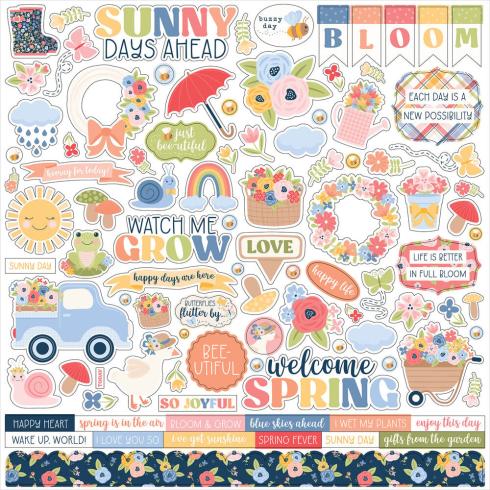 Echo Park - Designpapier "Blossoms And Bees" Collection Kit 12x12 Inch - 12 Bogen