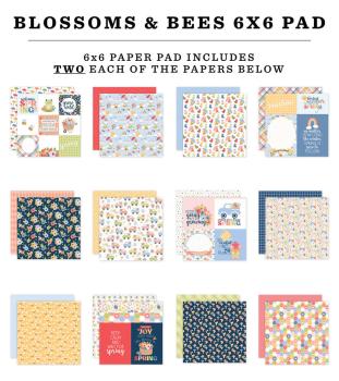 Echo Park - Designpapier "Blossoms And Bees" Paper Pack 6x6 Inch - 24 Bogen