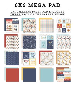 Echo Park - Designpapier "Baby On Board It's a Boy!" Cardmakers Mega Pad 6x6 Inch - 48 Bogen