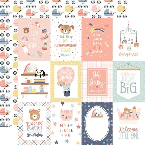 Echo Park - Designpapier "Baby On Board It's a Girl!" Collection Kit 12x12 Inch - 12 Bogen