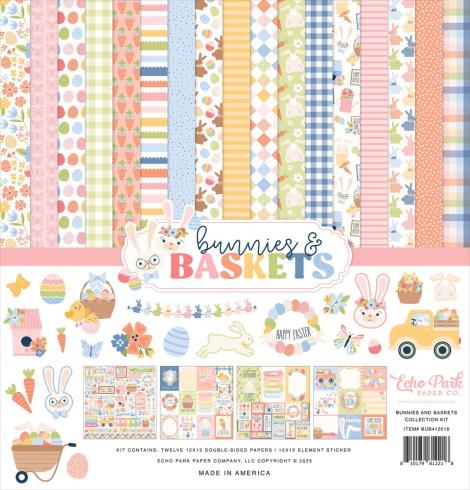 Echo Park - Designpapier "Bunnies And Baskets" Collection Kit 12x12 Inch - 12 Bogen