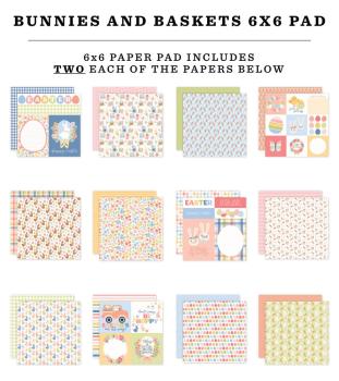 Echo Park - Designpapier "Bunnies And Baskets" Paper Pack 6x6 Inch - 24 Bogen