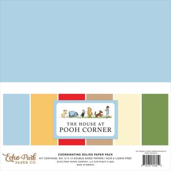 Echo Park - Cardstock "The House At Pooh Corner" Coordinating Solids Paper 12x12 Inch - 6 Bogen 