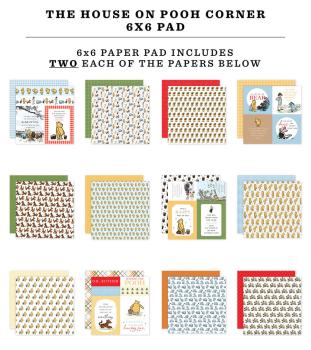 Echo Park - Designpapier "The House At Pooh Corner" Paper Pack 6x6 Inch - 24 Bogen