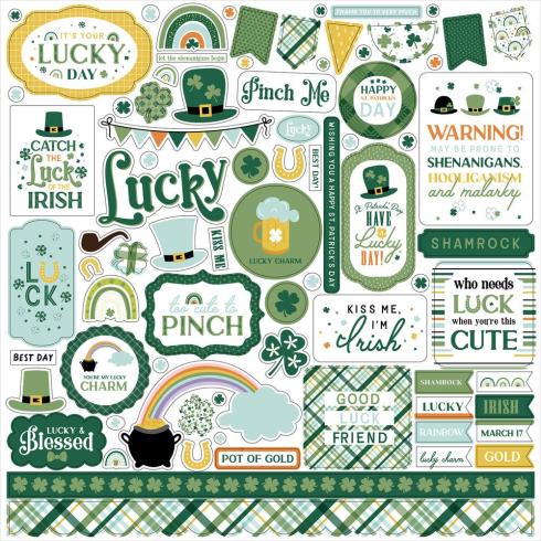 Echo Park - Designpapier "Lucky Charm" Collection Kit 12x12 Inch - 12 Bogen