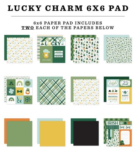 Echo Park - Designpapier "Lucky Charm" Paper Pack 6x6 Inch - 24 Bogen