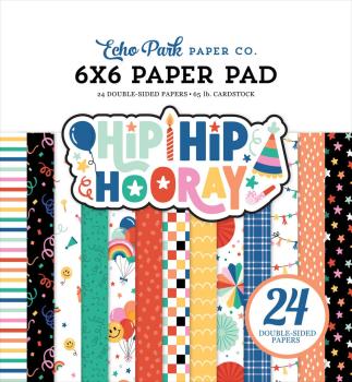 Echo Park - Designpapier "Hip Hip Hooray" Paper Pack 6x6 Inch - 24 Bogen