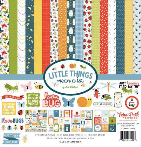 Echo Park - Designpapier "Little Things Mean A Lot" Collection Kit 12x12 Inch - 12 Bogen