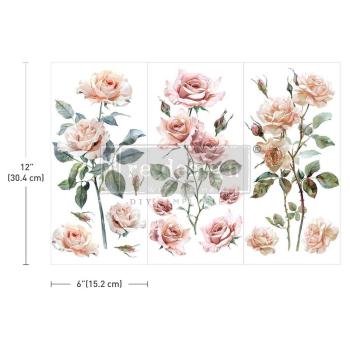 Re-Design with Prima - Transfer Aufkleber 6x12 Inch "Blush Symphony" Decor Transfer 3 Bogen 