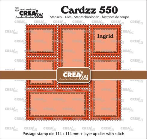 Crealies - Stanzschablone "No. 551 Postage Stamp Frame Ingrid" Cardzz Dies