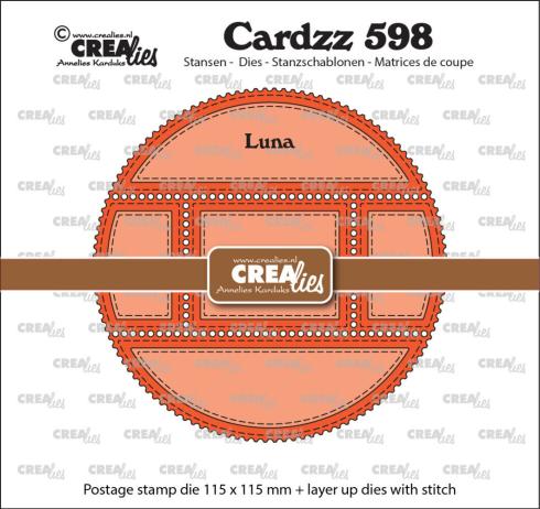 Crealies - Stanzschablone "No. 598 Postage Stamp Frame Luna" Cardzz Dies