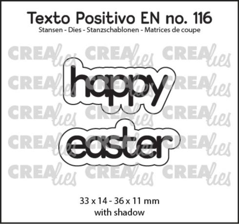 Crealies - Stanzschablone "Happy Easter" Texto Positivo Dies