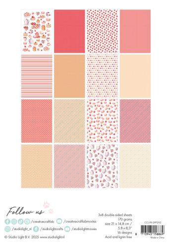 Creative Craft Lab - Studio Light - Friendz Designpapier "Pad Tea Party " Paper Pack 21x14,8 cm - 24 Bogen