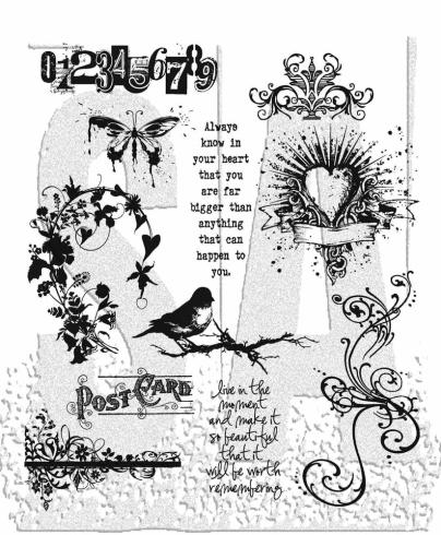 Stampers Anonymous - Gummistempelset "Urban Chic" Cling Stamp Design by Tim Holtz