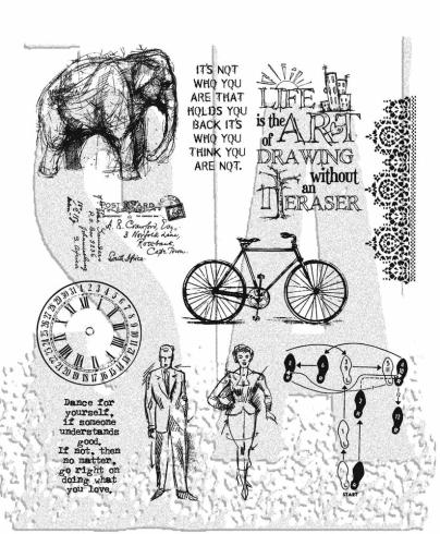 Stampers Anonymous - Gummistempelset "Purely Random" Cling Stamp Design by Tim Holtz