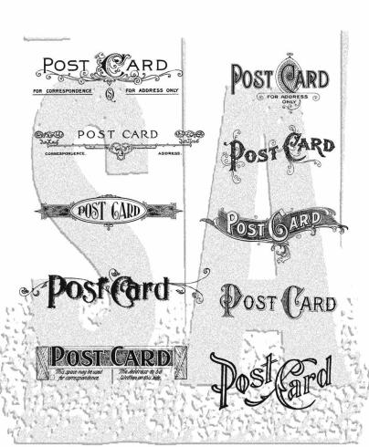 Stampers Anonymous - Gummistempelset "Postcards" Cling Stamp Design by Tim Holtz