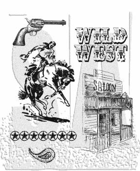 Stampers Anonymous - Gummistempelset "Wild West" Cling Stamp Design by Tim Holtz