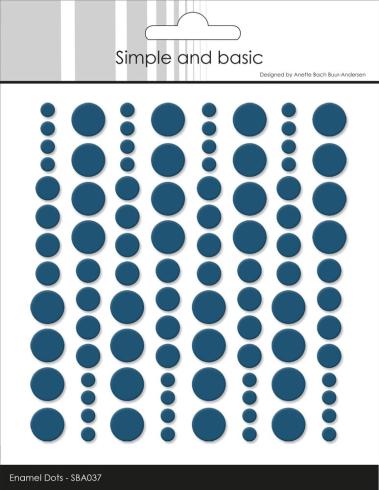 Simple and Basic - Adhesive Enamel Dots "Jeans Blue"