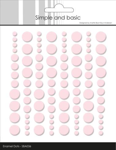 Simple and Basic - Adhesive Enamel Dots "Light Pink"