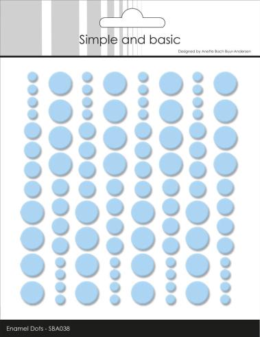 Simple and Basic - Adhesive Enamel Dots "Medium Blue"