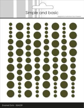 Simple and Basic - Adhesive Enamel Dots "Moss Green"